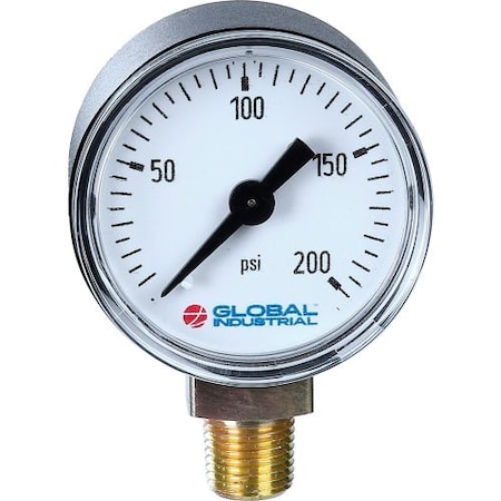 Wika Instrument Corporation GEC™ 2-1/2" Pressure Gauge, 160 PSI/KG/CM2, 1/4" NPT LM, Plastic 52925757